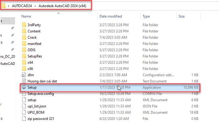 Nhấp đúp vào tệp .ISO hoặc mở thư mục giải nén, chạy Setup.exe Nhấp đúp vào tệp .ISO hoặc mở thư mục giải nén, chạy Setup.exe